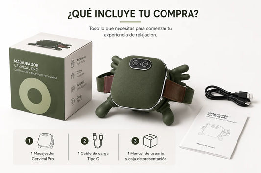 Masajeador Cervical Pro con Calor y Amasado Profundo